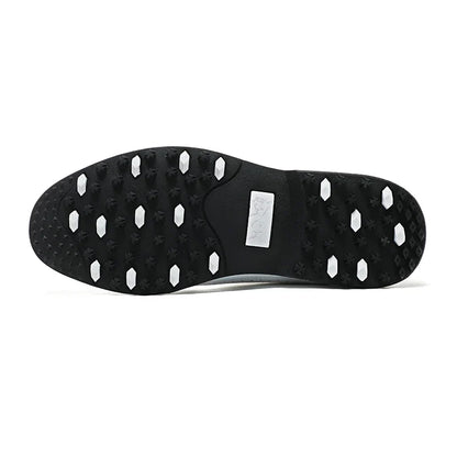 EstaliosFit men's golf shoe outsole in black with white cleat pods on Tampa Home & Garden Store