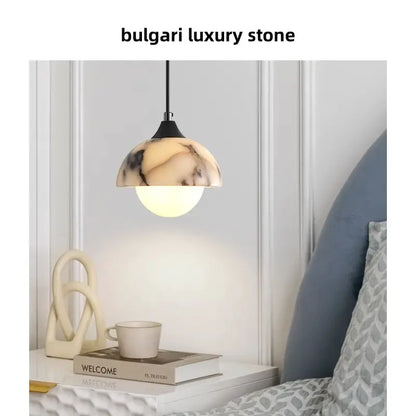DecorBites LED pendant lamp with marble-pattern shade and adjustable wire globe on Tampa Home & Garden Store