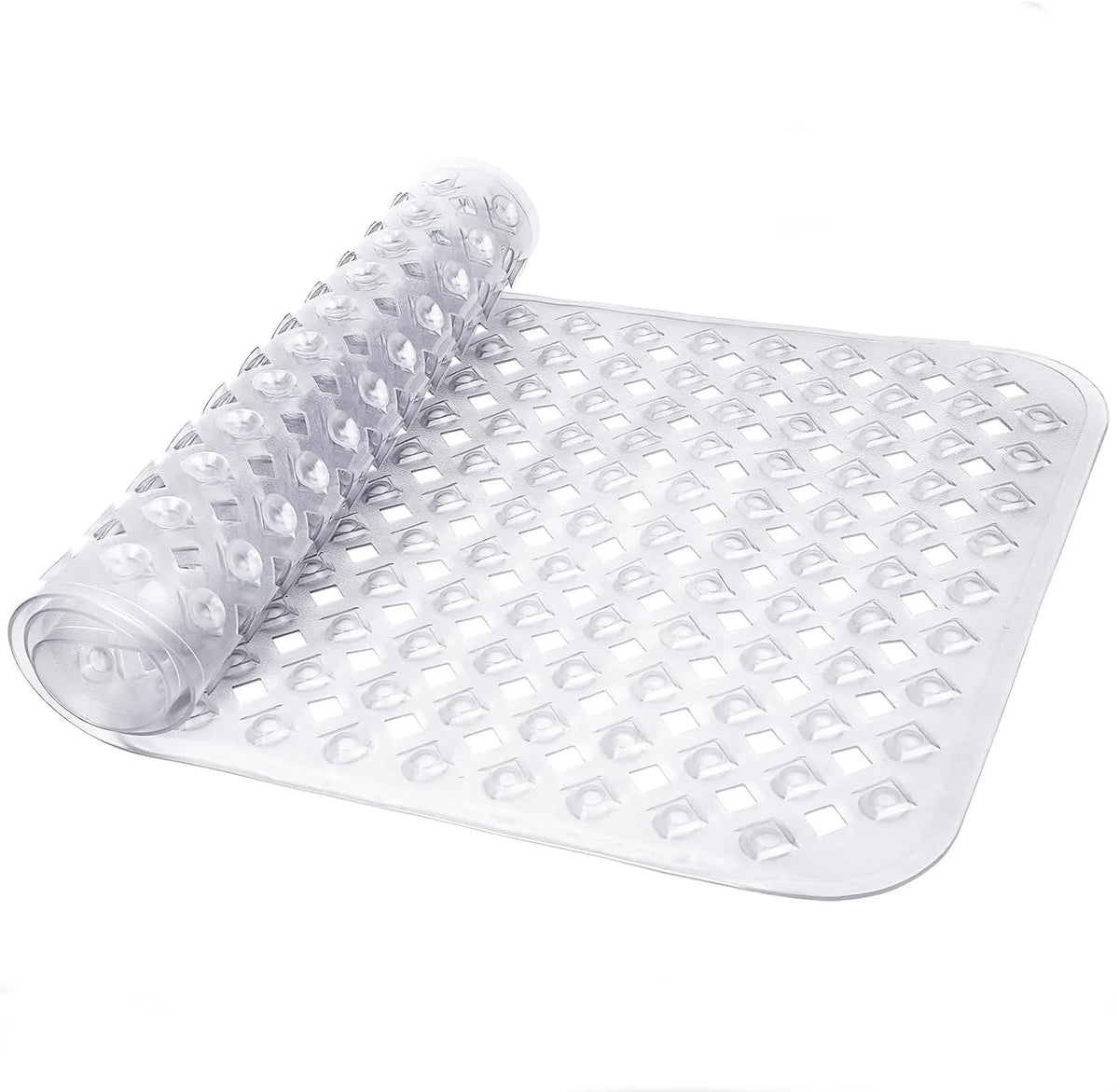 Transparent bathtub mat 40x100 cm with suction cups and drain holes non-slip on Tampa Home & Garden Store