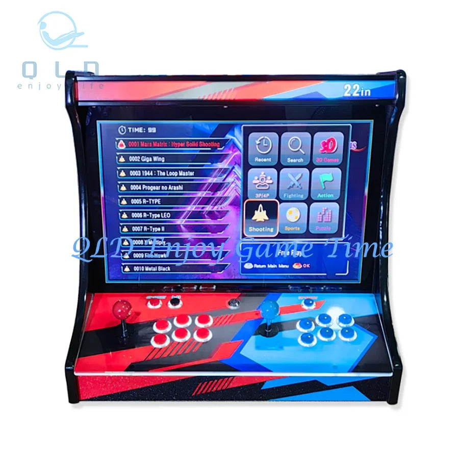 22in LCD bartop arcade console FLIPSTYLEZLLC with Pandora DX 26800 in 1 red blue 2P on Tampa Home & Garden Store