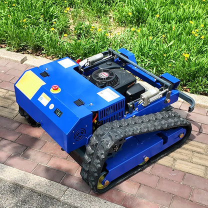 Self-Propelled Remote-Control Lawn Mower blue tracked unit for small gardens UpTrend Deals on Tampa Home & Garden Store