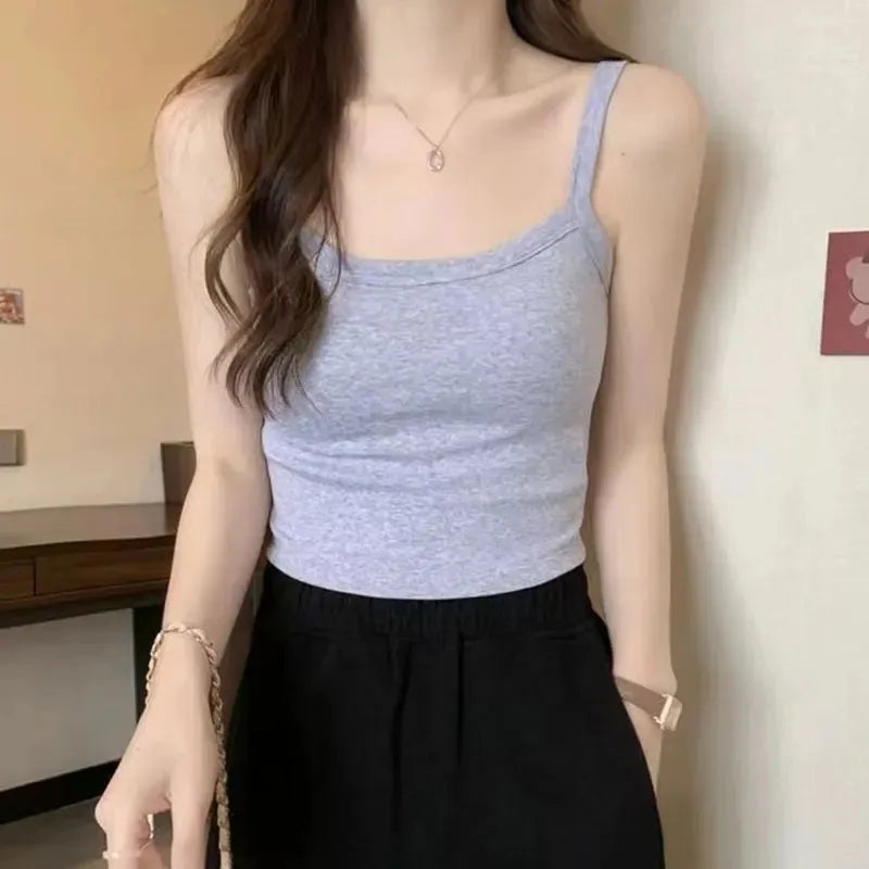 Women crop top sleeveless gray camisole tube top by UpTrend Deals on Tampa Home & Garden Store