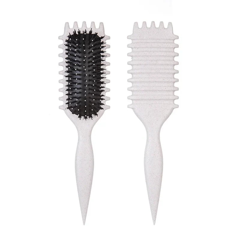Silcy Skin 2pc detangling candy brush and cleaning comb set, speckled handles, black bristles on Tampa Home & Garden Store