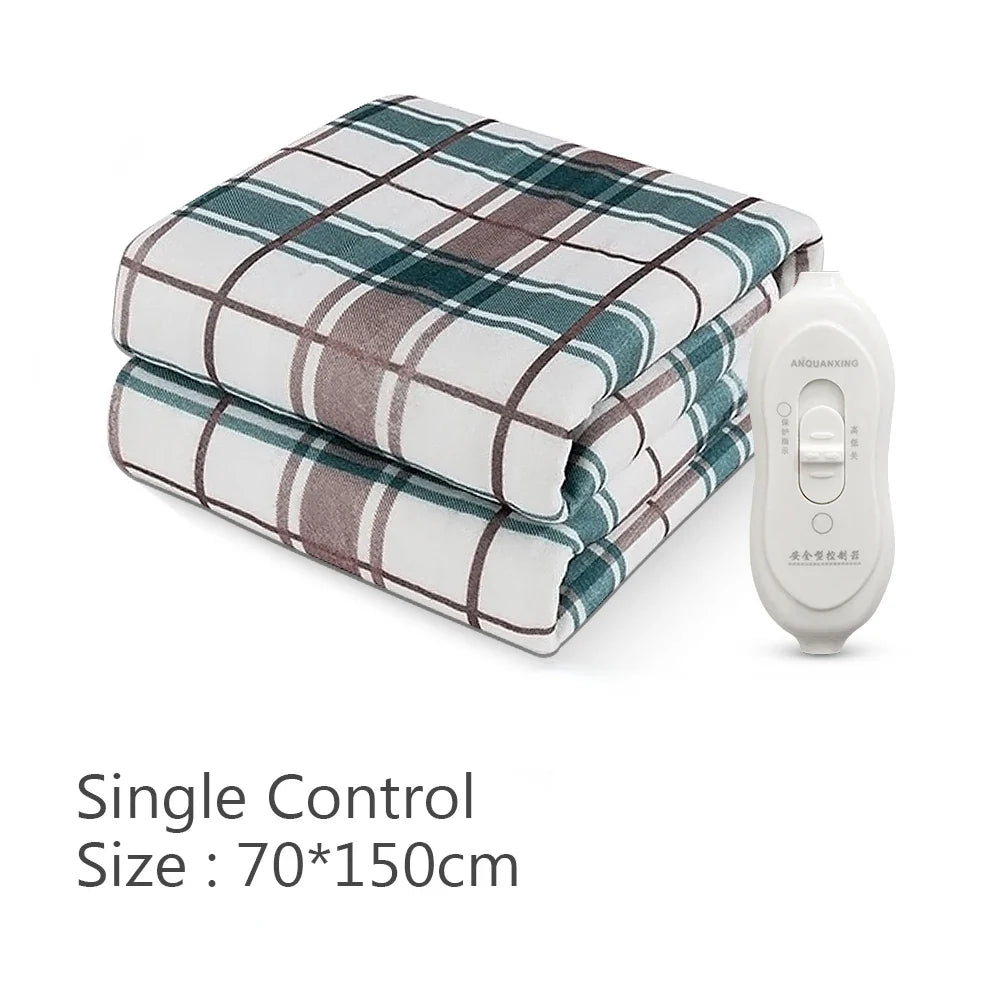 Silcy Skin electric blanket with remote, plaid 70x150cm, single control bed warmer on Tampa Home & Garden Store