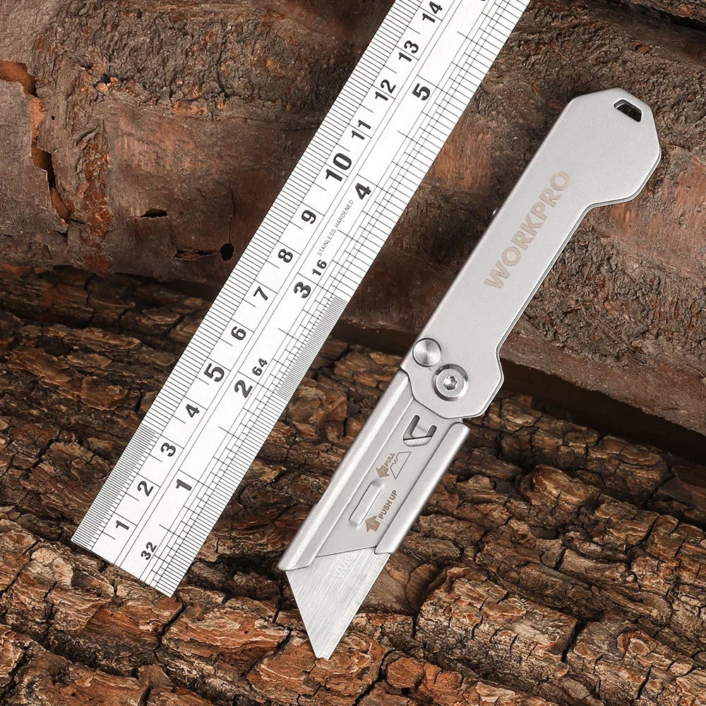 Workpro Stainless Folding Pocket Utility Knife