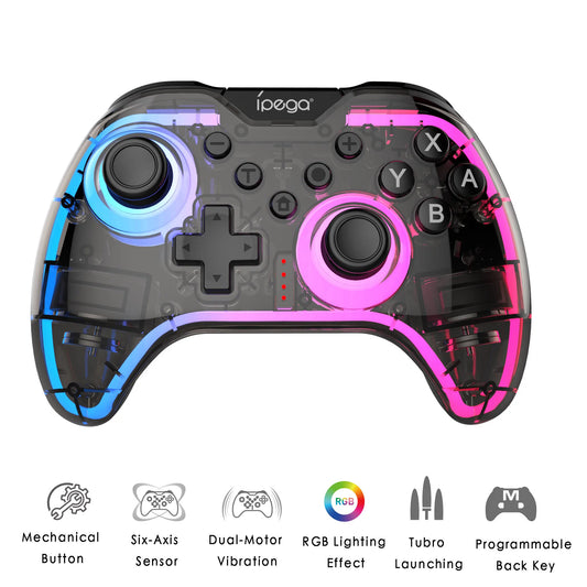 iPega wireless controller SW123 for Switch2/Switch/PC with RGB lighting, dual-motor vibration on Tampa Home & Garden Store