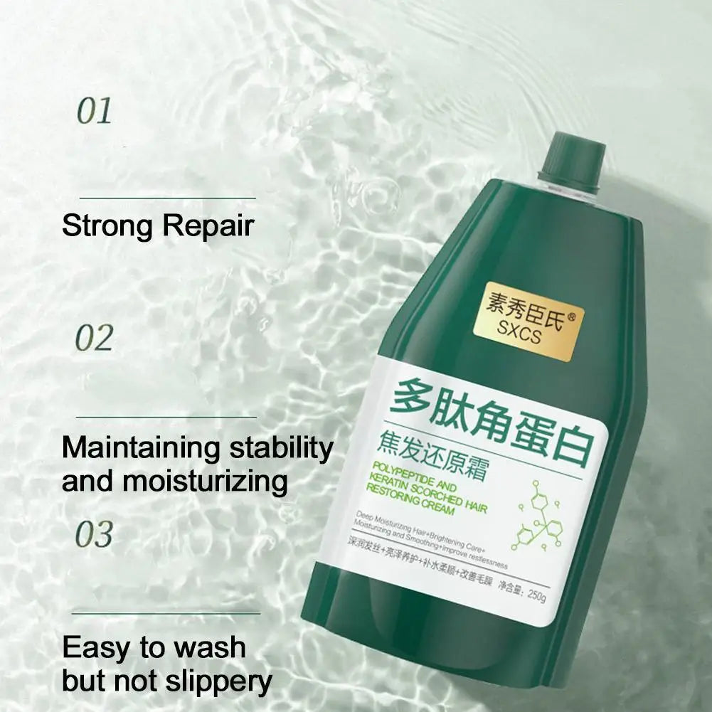 Hair mask Silcy Skin polypeptide keratin conditioner, 250g green bottle with label on Tampa Home & Garden Store