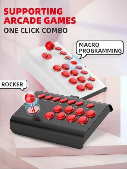 Two arcade sticks for P4/Switch/PC with red buttons and joysticks black/white variants on Tampa Home & Garden Store