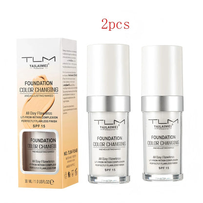 Tinted moisturizer foundation color-changing duo by Silcy Skin, 2x 30ml bottles SPF 15 on Tampa Home & Garden Store