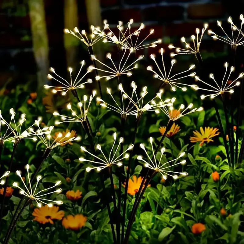 Perfecsy 1PC solar LED firework garden light on black stake, waterproof landscape lamp on Tampa Home & Garden Store