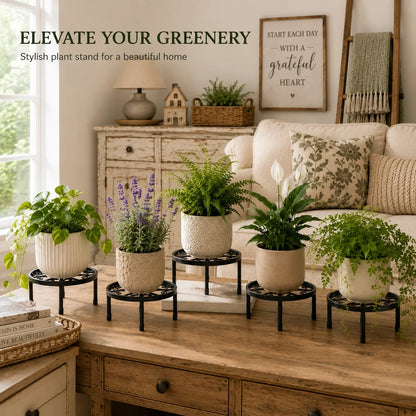 Heavy Duty Round Metal Plant Stand for the Home