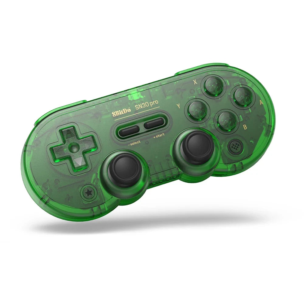 Translucent green 8BitDo SN30 Pro Bluetooth gamepad for Nintendo Switch, MacOS, Android, PC on Tampa Home & Garden Store