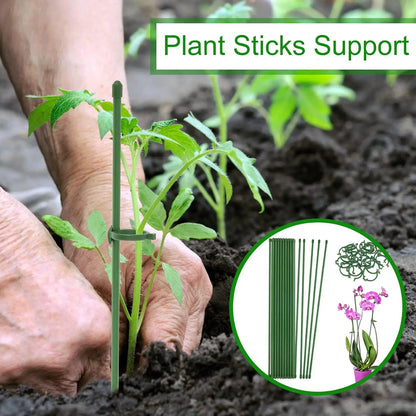 Adjustable Plant Rods and Clips for Garden Vines