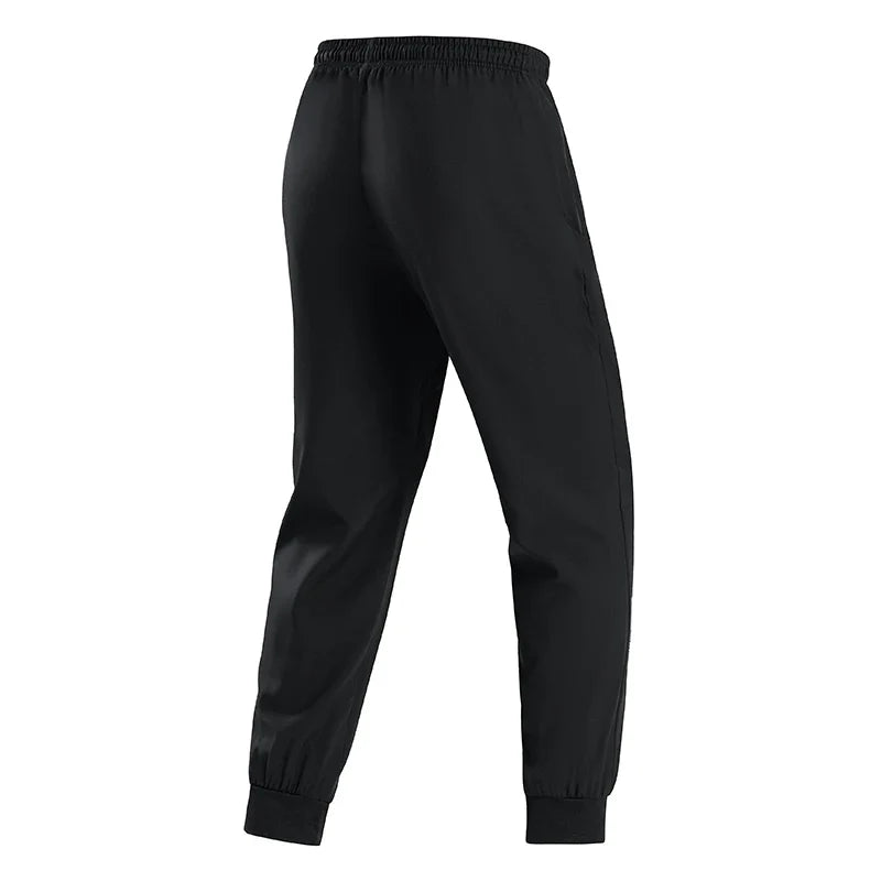Men Jogger Pants by UpTrend Deals, black quick-dry joggers with drawstring and cuffs on Tampa Home & Garden Store