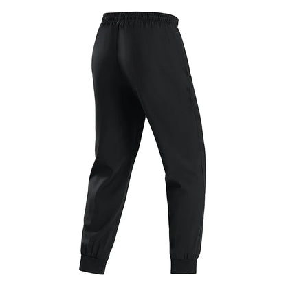 Men Jogger Pants by UpTrend Deals, black quick-dry joggers with drawstring and cuffs on Tampa Home & Garden Store