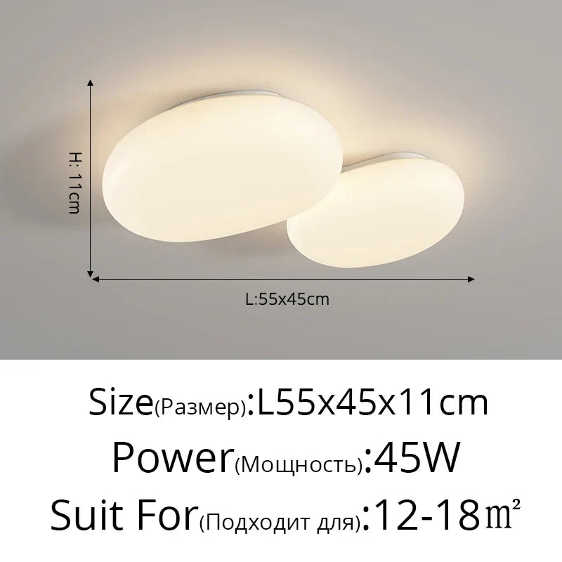 DecorBites Kids LED ceiling light set, dimmable white round fixtures (2) on Tampa Home & Garden Store
