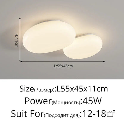 DecorBites Kids LED ceiling light set, dimmable white round fixtures (2) on Tampa Home & Garden Store