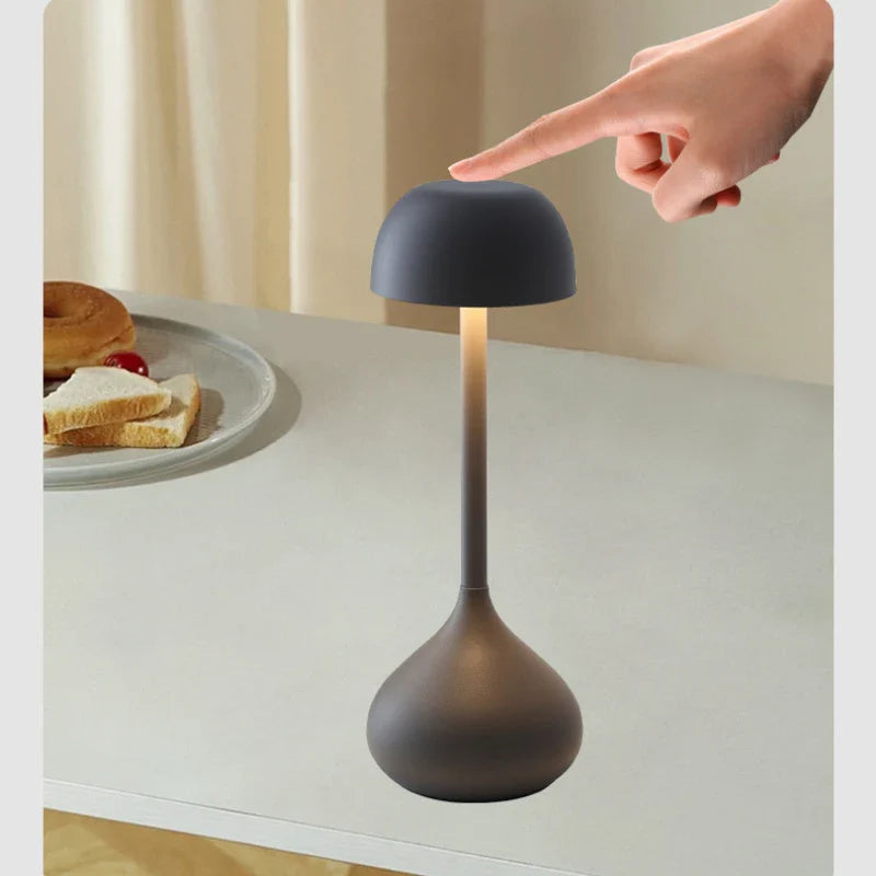 Touch Dimmable Mushroom Table Lamp | Portable Rechargeable Desk Night Light