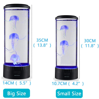 Perfecsy jellyfish lamp color-changing night light, USB rechargeable, 2-pack big & small on Tampa Home & Garden Store