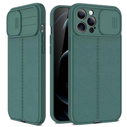 Lux Leather Black Shockproof Case for iPhone