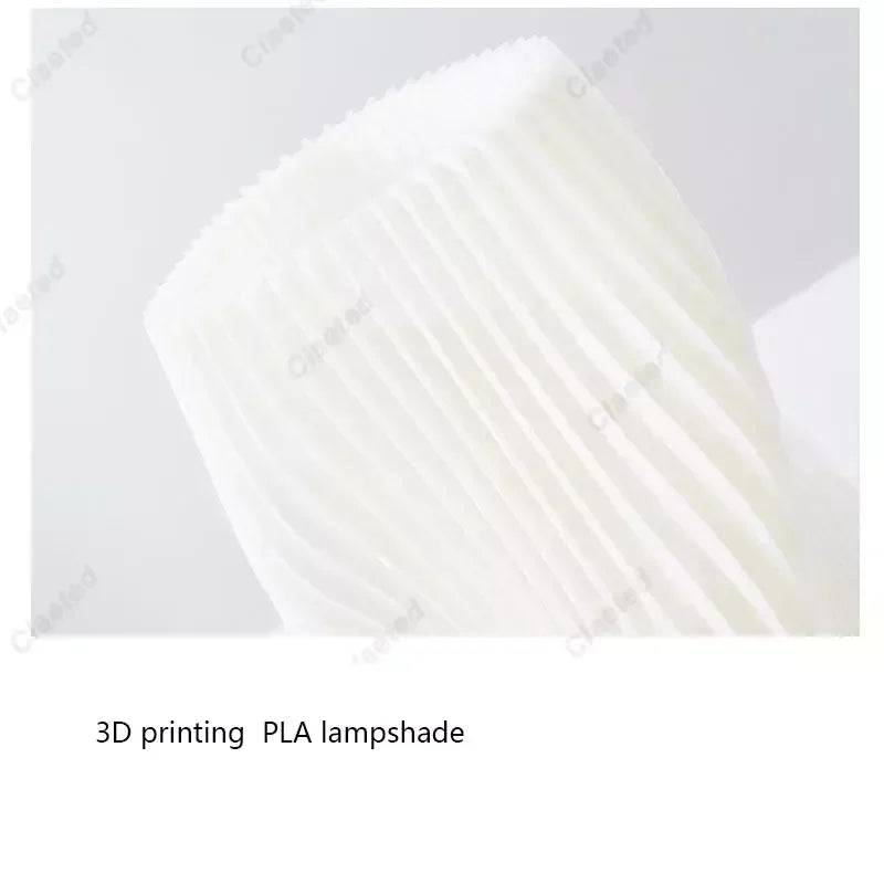 White 3D-printed PLA lampshade with ribbed texture for Perfecsy lamp on Tampa Home & Garden Store