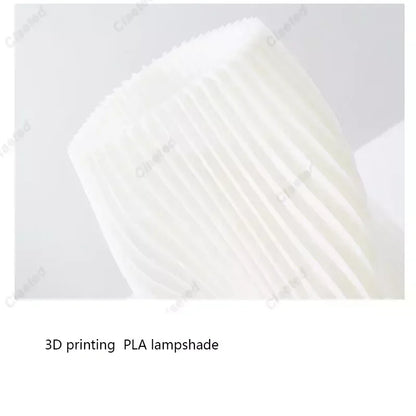 White 3D-printed PLA lampshade with ribbed texture for Perfecsy lamp on Tampa Home & Garden Store