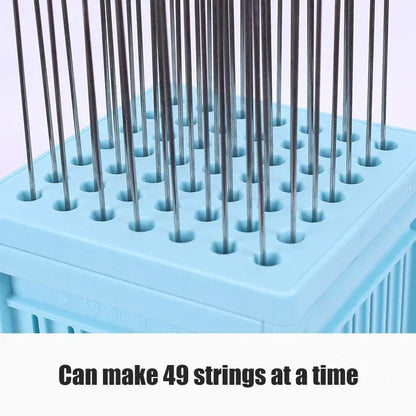 BBQ meat skewer maker 49-hole blue rack with stainless steel skewers by Perfecsy on Tampa Home & Garden Store