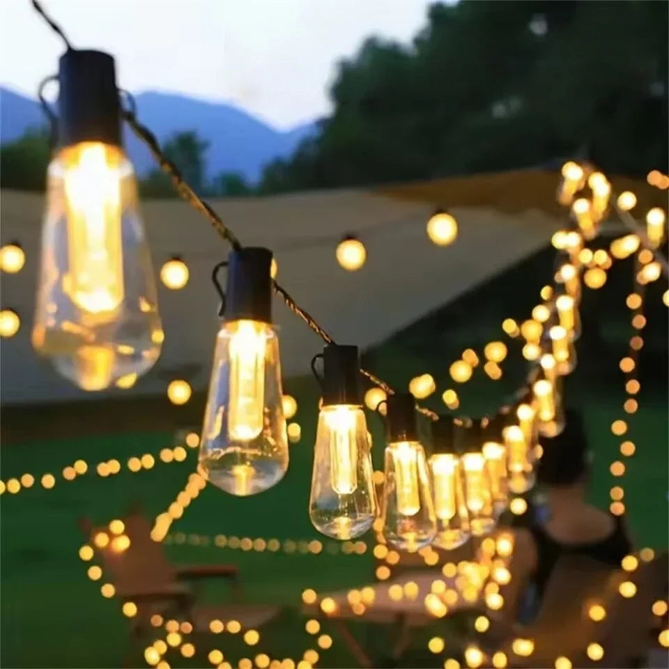 Perfecsy solar bulbs string lights, warm white Edison outdoor fairy lamps for garden on Tampa Home & Garden Store