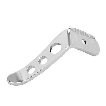Stand Connector metal bracket, silver aluminum with four mounting holes, BikerZoneZ motorcycle outerwear accessory on Tampa Home & Garden Store