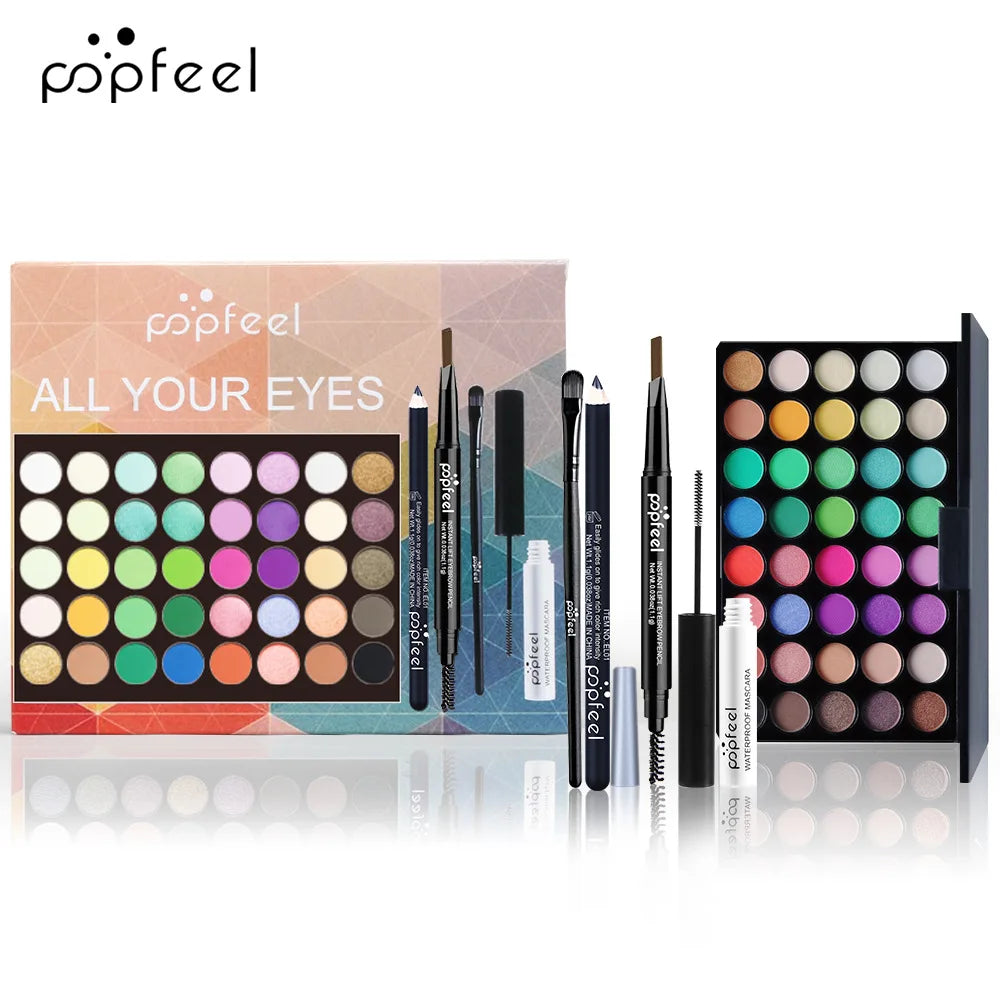 POPFEEL all-in-one makeup kit with two palettes and essential tools by Silcy Skin on Tampa Home & Garden Store