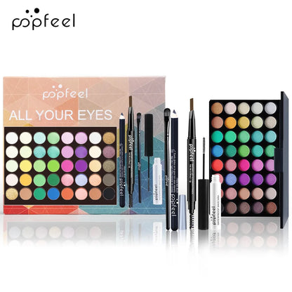 POPFEEL all-in-one makeup kit with two palettes and essential tools by Silcy Skin on Tampa Home & Garden Store
