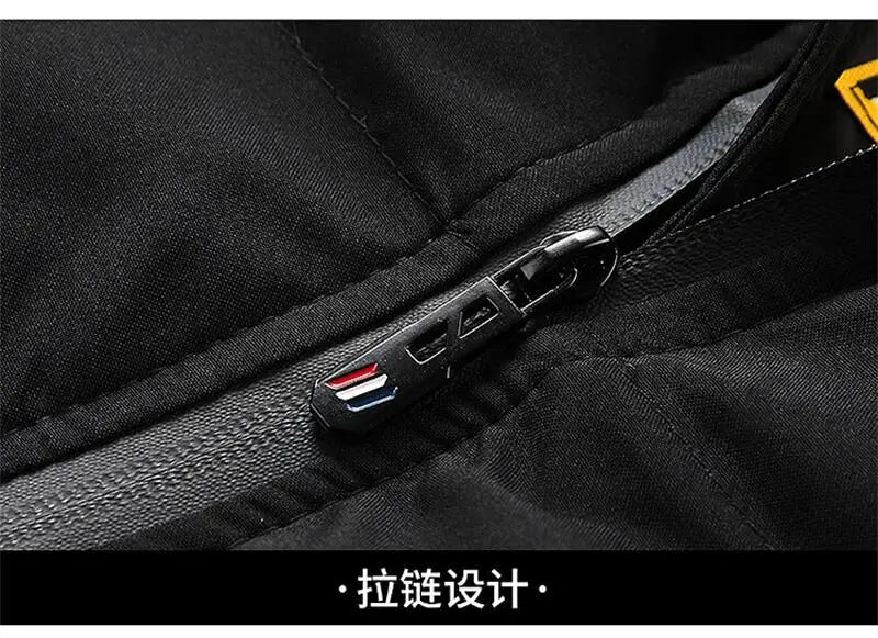 Men's Winter Jacket UpTrend Deals black waterproof thick puffer parka with zipper design on Tampa Home & Garden Store