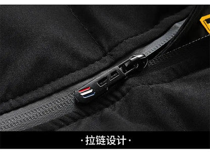 Men's Winter Jacket UpTrend Deals black waterproof thick puffer parka with zipper design on Tampa Home & Garden Store