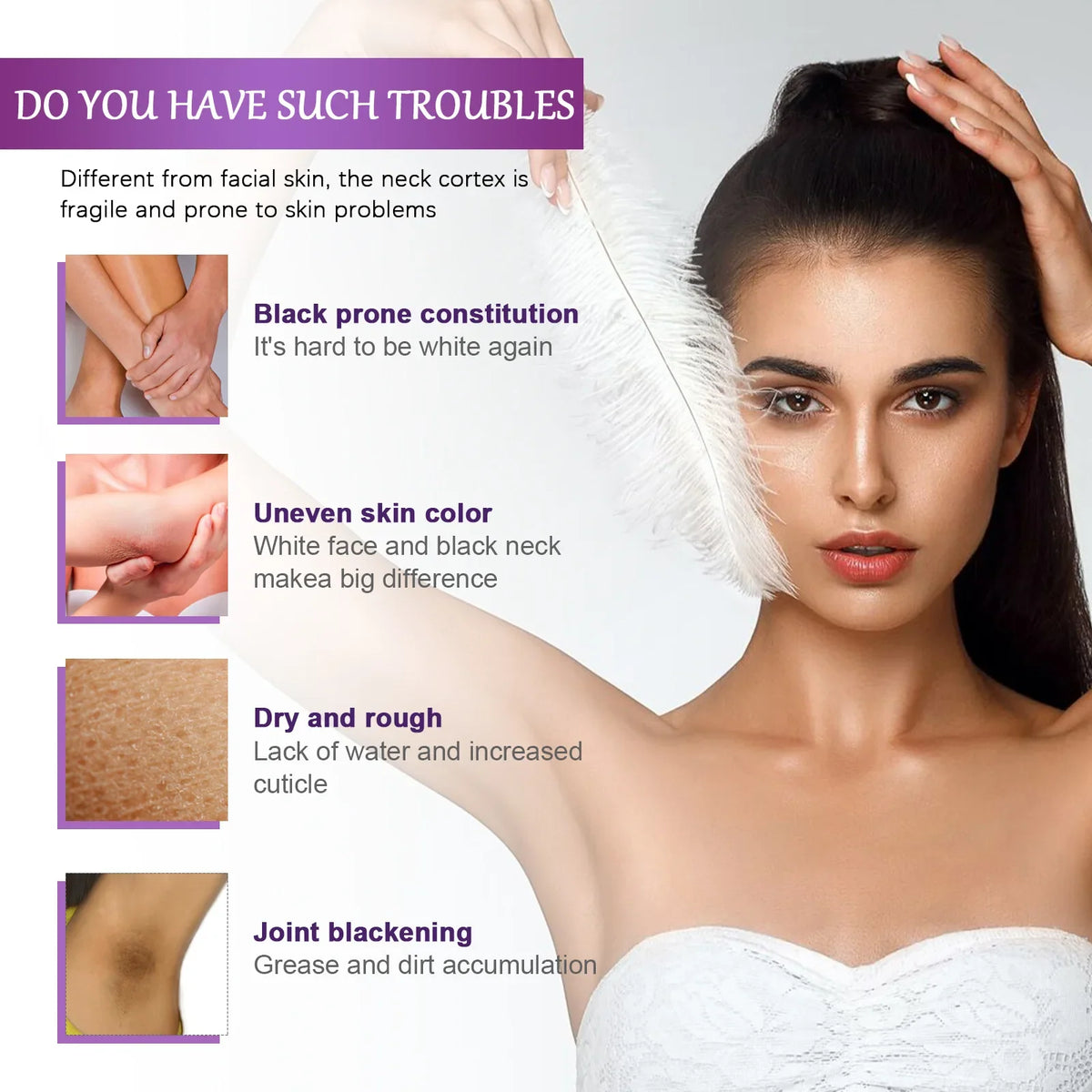 Silcy Skin Body Whitening Lotion dark spot remover banner with model focusing on underarms on Tampa Home & Garden Store