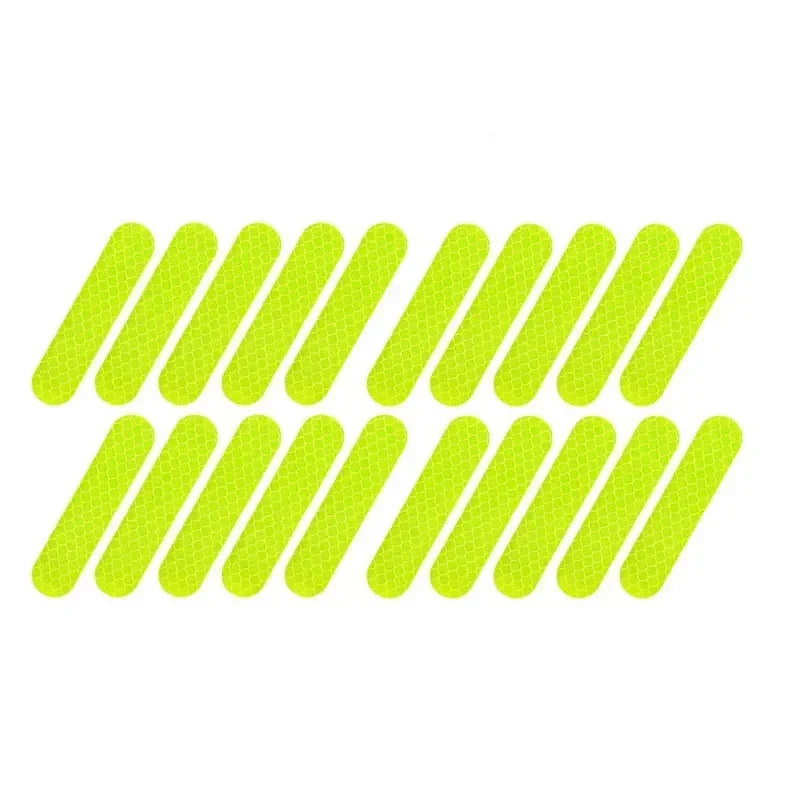 All Gear reflective stickers neon yellow-green, two rows of rounded shapes by BikerZoneZ on Tampa Home & Garden Store