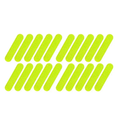 All Gear reflective stickers neon yellow-green, two rows of rounded shapes by BikerZoneZ on Tampa Home & Garden Store