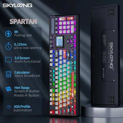 SKYLOONG GK104 Pro wireless mechanical keyboard with hot-swappable low-noise switches on Tampa Home & Garden Store