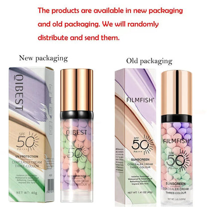 Face makeup primer Silcy Skin tri-color cream concealer SPF 50 in new packaging bottle with beads on Tampa Home & Garden Store
