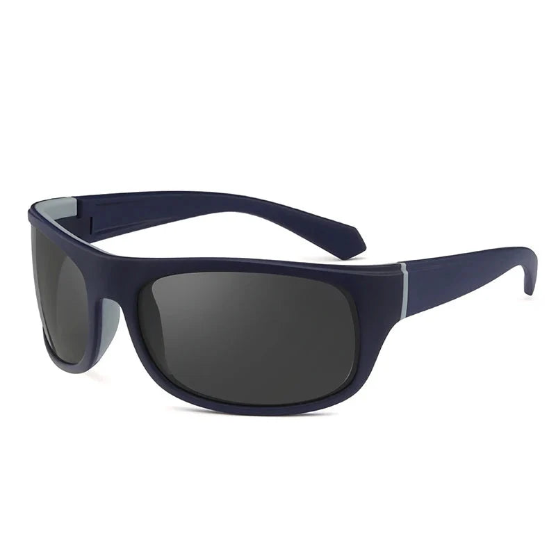 Polarized Sunglasses Outdoor Sport UV400 by BikerZoneZ, navy frame, gray lenses on Tampa Home & Garden Store