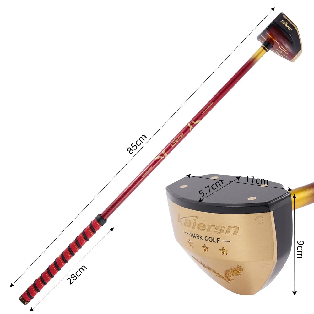 Golf club Park Golf Club copper head & carbon fiber shaft by EstaliosFit, red shaft with gold-tone head on Tampa Home & Garden Store