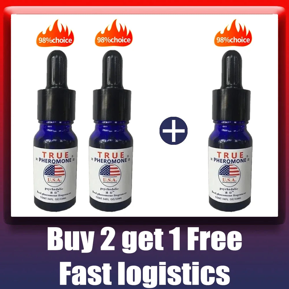 Silcy Skin True Pheromone Psychedelic men's fragrance oil in blue bottles 3pack Buy 2 Get 1 Free on Tampa Home & Garden Store