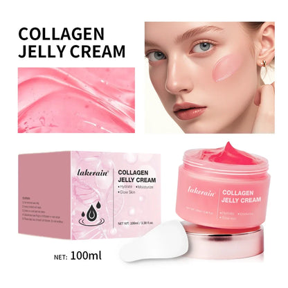 Collagen Jelly Cream by Lakerrain in pink jar with pink box; moisturizing jelly texture on Tampa Home & Garden Store