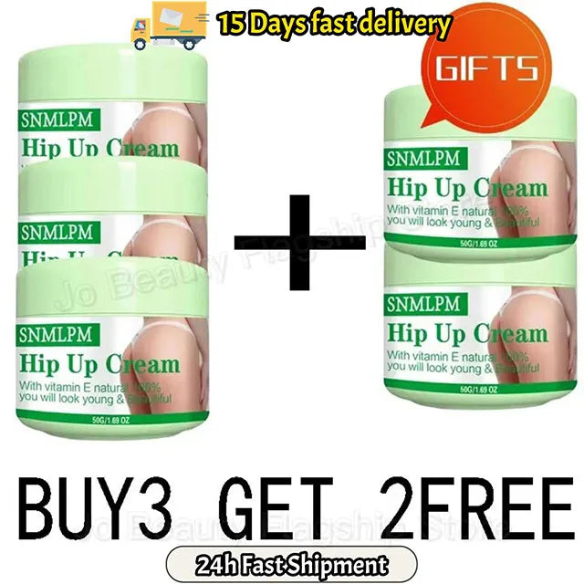 Hip Up Cream duo set by SNMLPM in green jars for buttock firming and shaping on Tampa Home & Garden Store