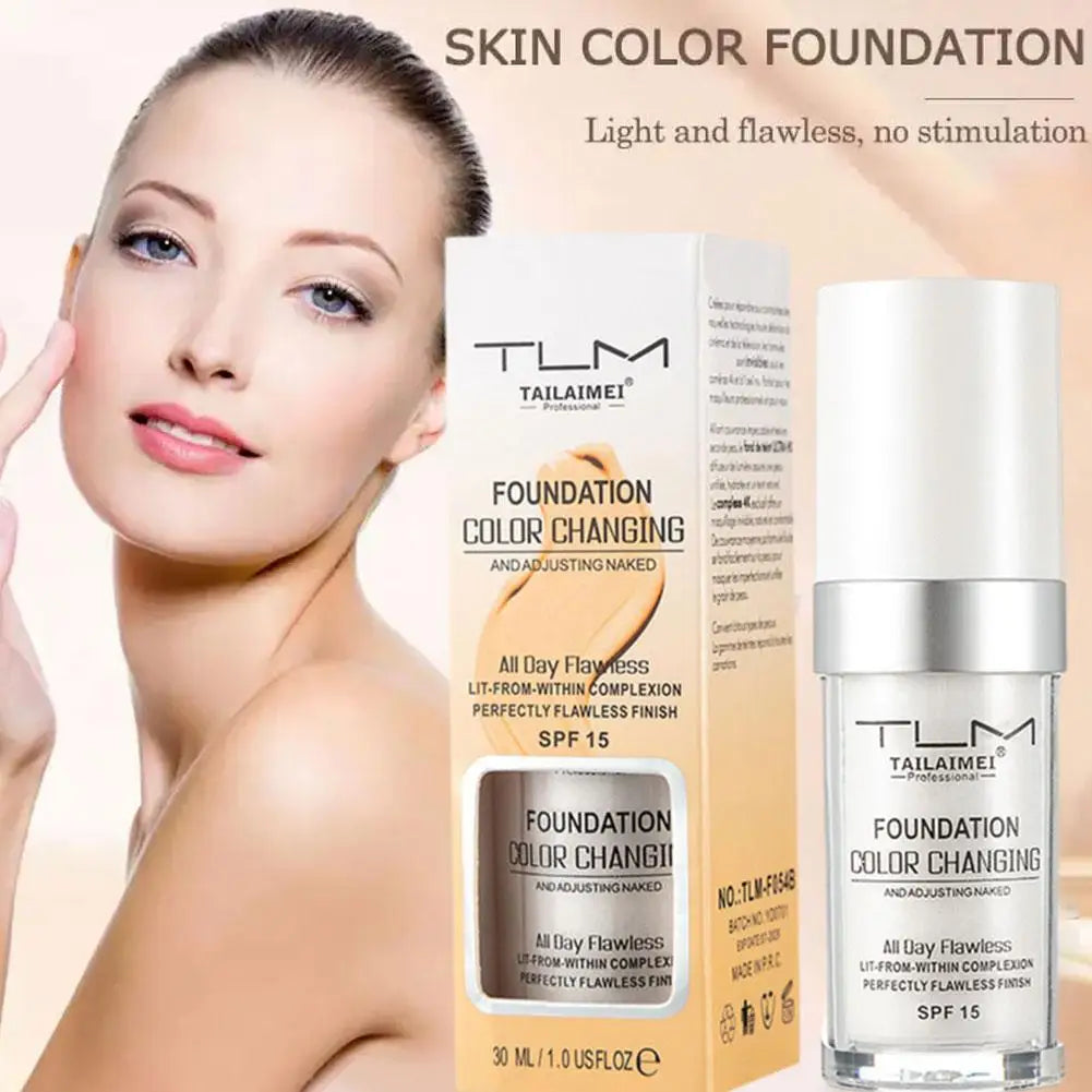 Silcy Skin foundation color-changing liquid with pump, 30 ml, SPF 15, boxed set on Tampa Home & Garden Store