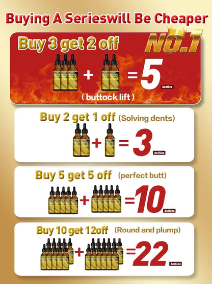 Hip Up Essential Oil Buttock Enlargement Cream by Silcy Skin promo with bottle bundles on Tampa Home & Garden Store