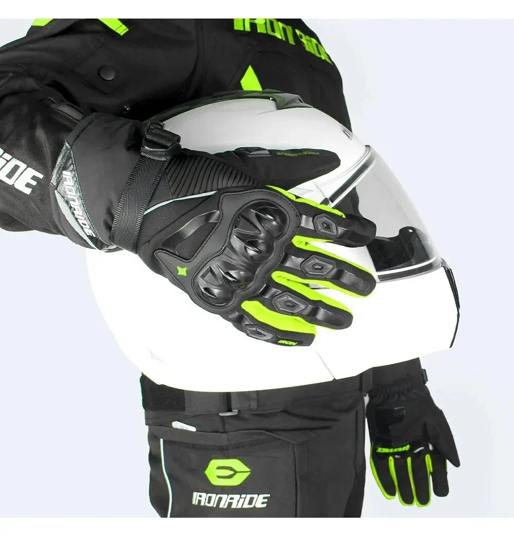 Warm Winter Waterproof Windproof Anti-slip Motorcycle Gloves BikerZoneZ knuckle protection on Tampa Home & Garden Store