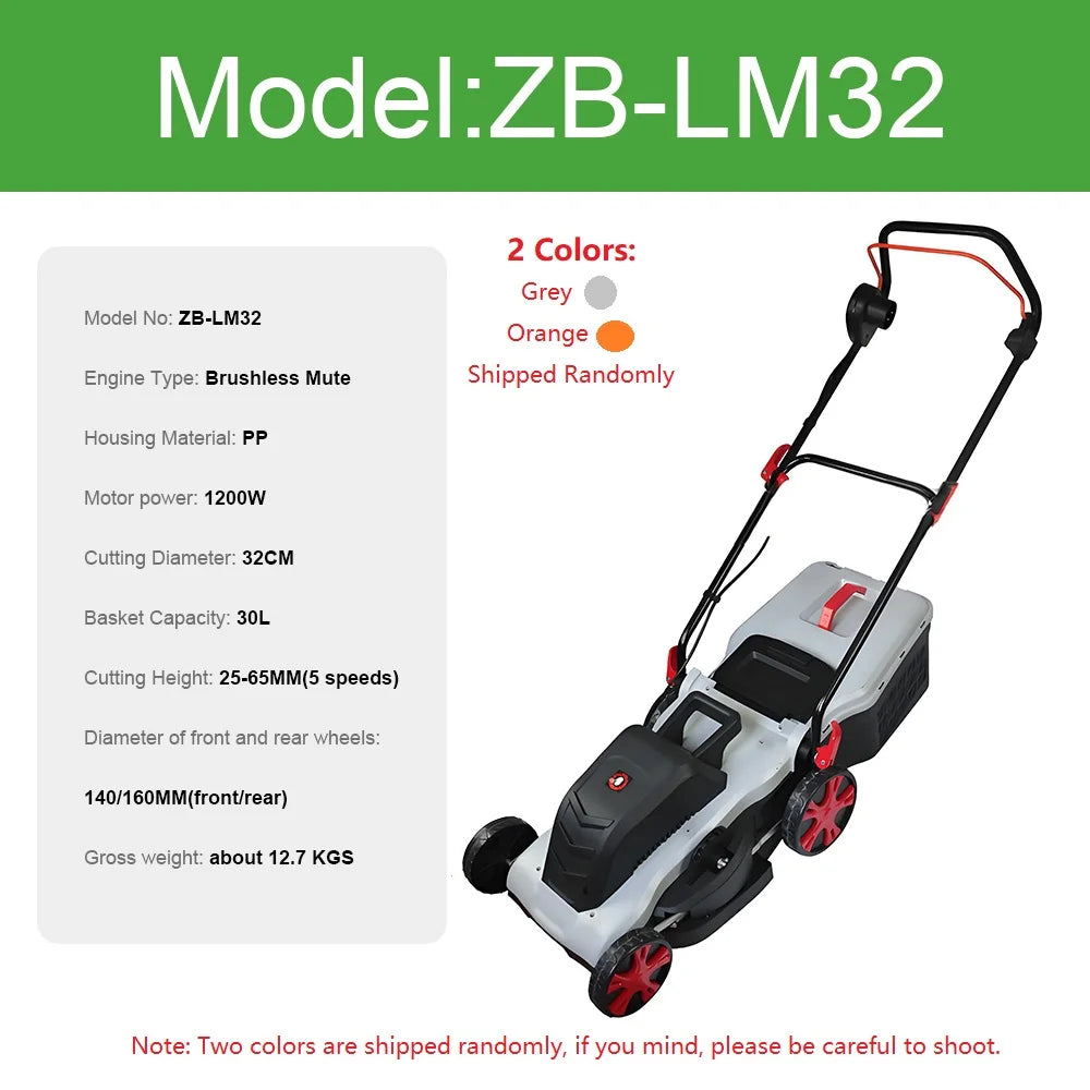 Handheld electric weeder and cordless lawn trimmer ZB-LM32 by UpTrend Deals, grey/orange on Tampa Home & Garden Store