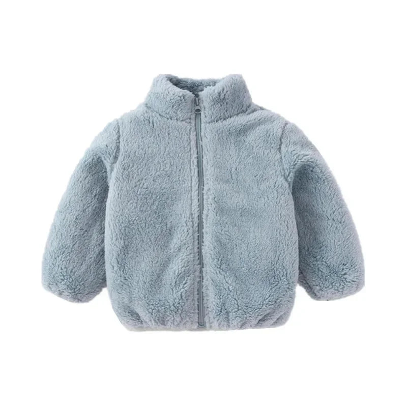 Kids fleece winter coat full-zip light blue plush jacket UpTrend Deals on Tampa Home & Garden Store