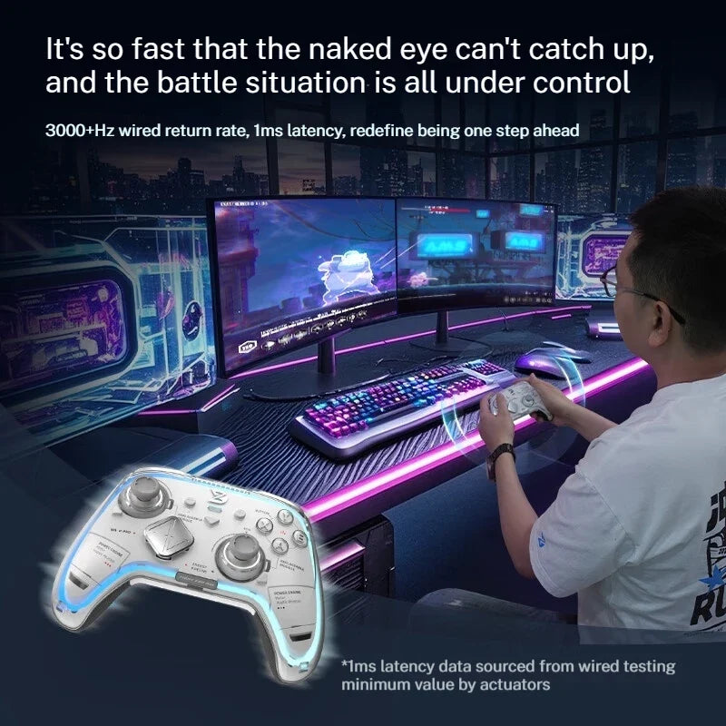 ZD Ultimate Game Controller Elite modular RGB wireless controller with blue trim on Tampa Home & Garden Store