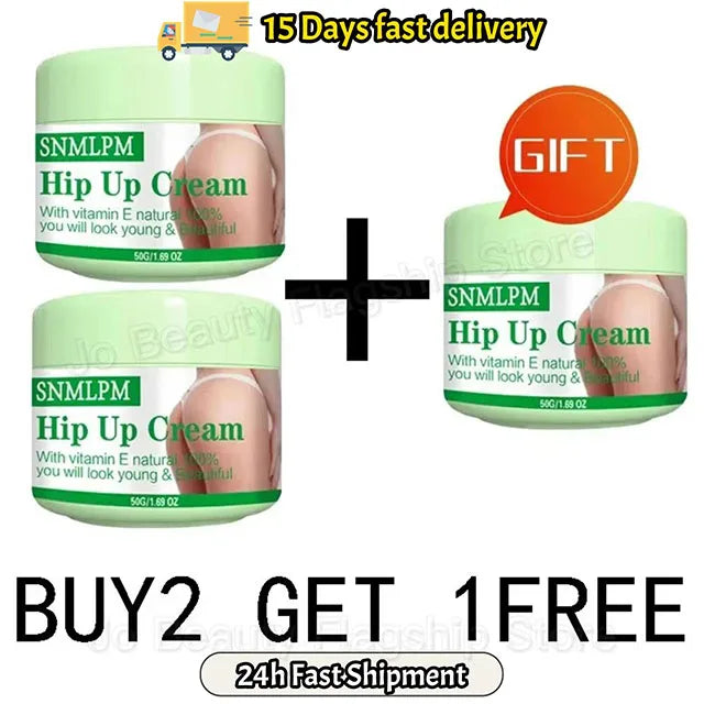 Hip Up Cream jars by Silcy Skin with green lids SNMLPM label 3-pack gift Buy 2 Get 1 Free on Tampa Home & Garden Store